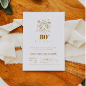 Elegante 80ste verjaardag uitnodiging elke leeftij