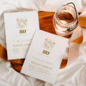 Elegante 80ste verjaardag uitnodiging elke leeftij