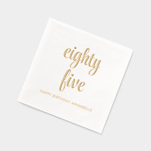 Elegante 85e verjaardag moderne gouden folie serve folie servetten (Links)