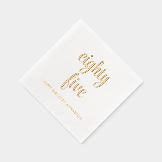 Elegante 85e verjaardag moderne gouden folie serve folie servetten (Rechts)