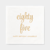 Elegante 85e verjaardag moderne gouden folie serve folie servetten (Voorkant)