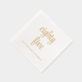 Elegante 85e verjaardag moderne gouden folie serve servetten (Rechts)