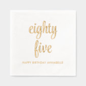 Elegante 85e verjaardag moderne gouden folie serve servetten (Voorkant)