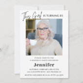 Elegante 85e verjaardag uitnodigingen Foto Modern (Voorkant)