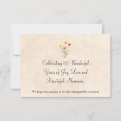 Elegante 85e verjaardag - Wildflower Design 85 Jaa Save The Date (Achterkant)