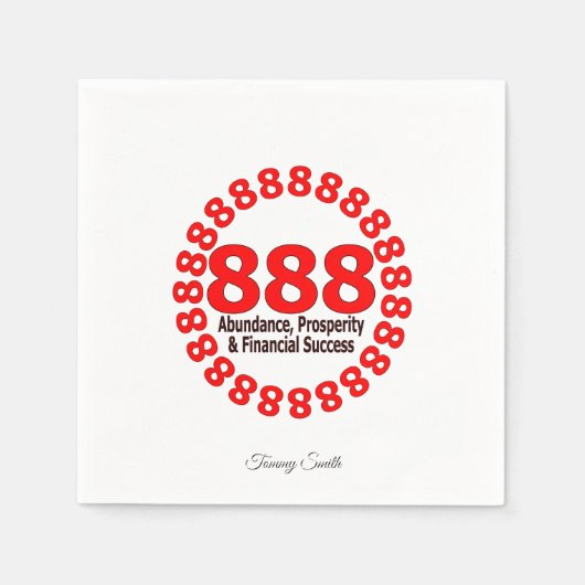 Elegante 888 Angel Nummer Papieren servetten (Voorkant)