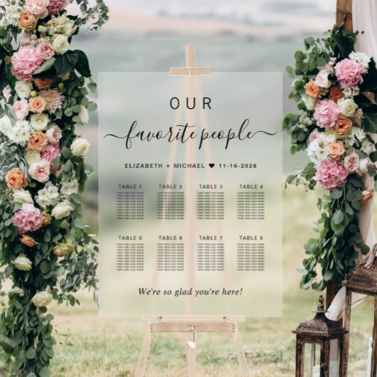 Elegante 8 Tafel Trouwstoel Frosted Acryl Bord