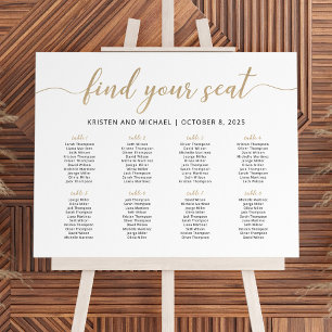 Elegante 8 Tafels Vind Je Plaats Zitplaats Grafiek Poster