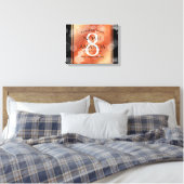Elegante 8e bronzen huwelijksjubileumviering canvas afdruk (Insitu (Slaapkamer))