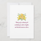 Elegante 90e Bedankt – Yellow Roses 90 jaar (Achterkant)