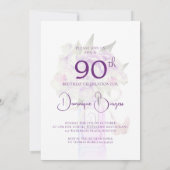 Elegante 90e verjaardag Bloemenboeket Waterverf Kaart (Achterkant)