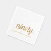 Elegante 90e verjaardag moderne gouden folie serve servetten (Links)