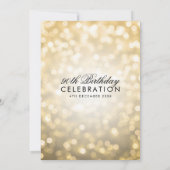 Elegante 90e verjaardag Party Gold Glitter Lights Kaart (Achterkant)