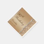 Elegante 90ste verjaardag servet (Hoek)