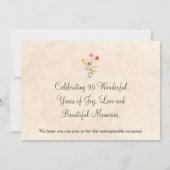 Elegante 95e verjaardag Wilde bloem Save the Date (Achterkant)