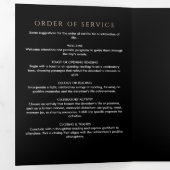 Elegante 9-foto begrafenis / gedenkteken drieluik programma (Binnenzijde eerst)