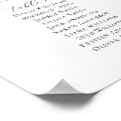 Elegante 9 tafels Vind uw zitplaatskaart Poster (Hoek)