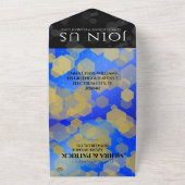 Elegante 9e Lapislazuli Huwelijksverjaardag All In One Uitnodiging (Buitenkant)