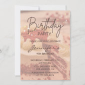 Elegante 9e verjaardag uitnodigingen Cake Chic (Voorkant)