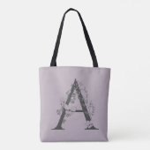 Elegante A Boho Bloemige Monogram Eerste Letter Li Tote Bag (Achterkant)