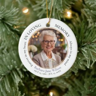 Elegante Aandenken Herinnering Rouwgift Keramisch Ornament
