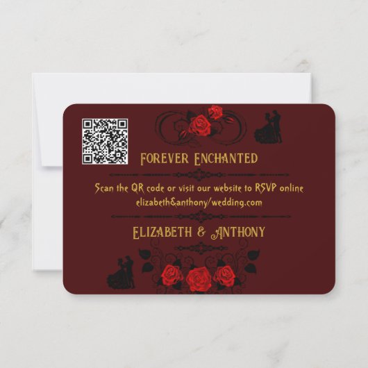 Elegante aangelegenheid RSVP kaartje (Achterkant)