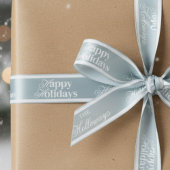 Elegante aangepaste achternaam Script Holiday Ribb Satijnen Lint