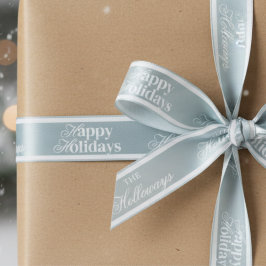 Elegante aangepaste achternaam Script Holiday Ribb Satijnen Lint