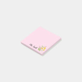 Elegante aangepaste bloem monogram ontwerp post-it® notes (Schuin)