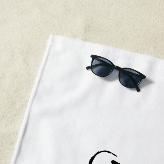 Elegante aangepaste bruid naam | Gepersonaliseerd Strandlaken (In situ)