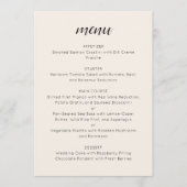 Elegante aangepaste bruiloft menu Sjabloon Ivoorcr (Voorkant)