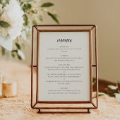 Elegante aangepaste bruiloft menu Sjabloon Ivoorcr