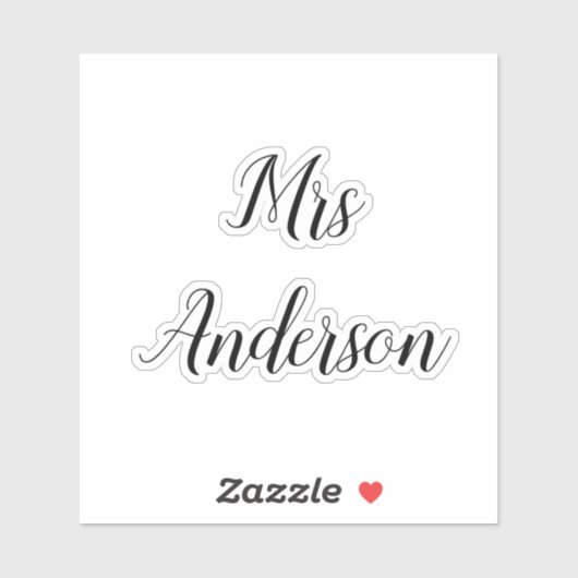 Elegante aangepaste bruiloft Sticker Decal (Vel)
