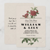 Elegante aangepaste bruiloft uitnodiging Sjabloon (Voorkant / Achterkant)