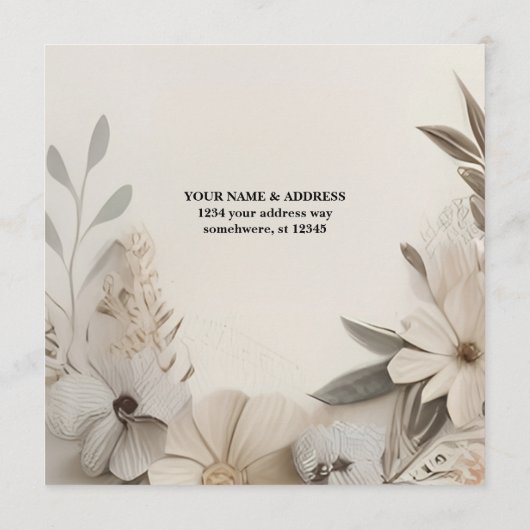 Elegante Aangepaste Bruiloft Uitnodigingen (Achterkant)