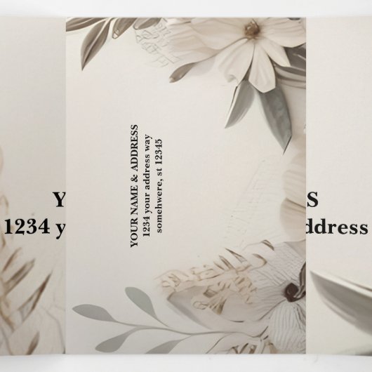 Elegante Aangepaste Bruiloft Uitnodigingen (Binnenkant midden)