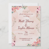 Elegante Aangepaste Bruiloft Uitnodigingen (Voorkant)