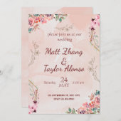 Elegante Aangepaste Bruiloft Uitnodigingen (Voorkant / Achterkant)