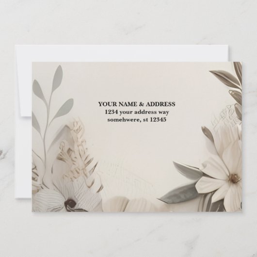 Elegante Aangepaste Bruiloft Uitnodigingen (Achterkant)