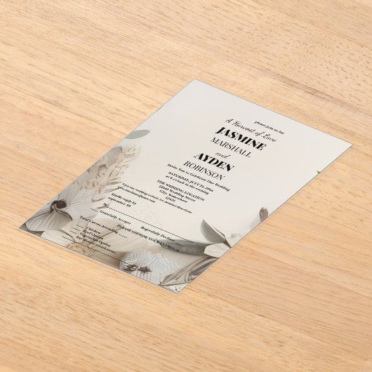 Elegante Aangepaste Bruiloft Uitnodigingen (Laagn)