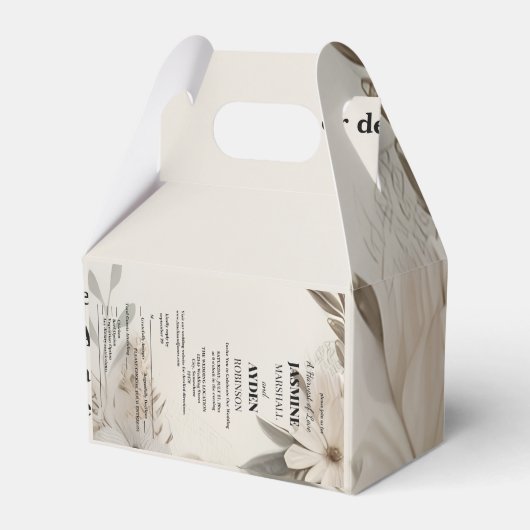 Elegante Aangepaste Bruiloft Uitnodigingen Bedankdoosjes (Voorkant Zijde)