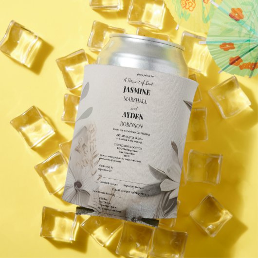 Elegante Aangepaste Bruiloft Uitnodigingen Blikjeskoeler (Insitu Zomer)