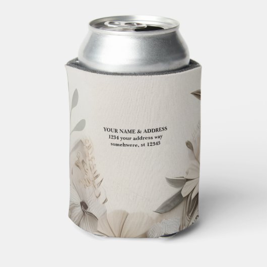 Elegante Aangepaste Bruiloft Uitnodigingen Blikjeskoeler (Blikje Achterkant)