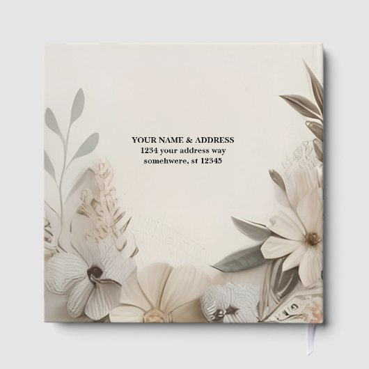 Elegante Aangepaste Bruiloft Uitnodigingen Gastenboek (Achterkant)