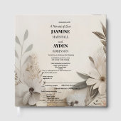 Elegante Aangepaste Bruiloft Uitnodigingen Gastenboek (Voorkant)