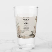 Elegante Aangepaste Bruiloft Uitnodigingen Glas (Voorkant)