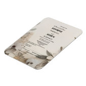 Elegante Aangepaste Bruiloft Uitnodigingen Magneet (Linkerzijde)