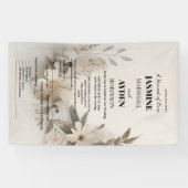 Elegante Aangepaste Bruiloft Uitnodigingen Spandoek (Horizontaal)