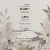 Elegante Aangepaste Bruiloft Uitnodigingen Sticker (Voorkant)