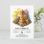 Elegante aangepaste Egyptische piramides Verjaarda Kaart (Staand voorkant)